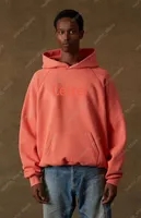 coral red hoodie