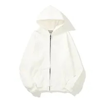 white zip up hoodie