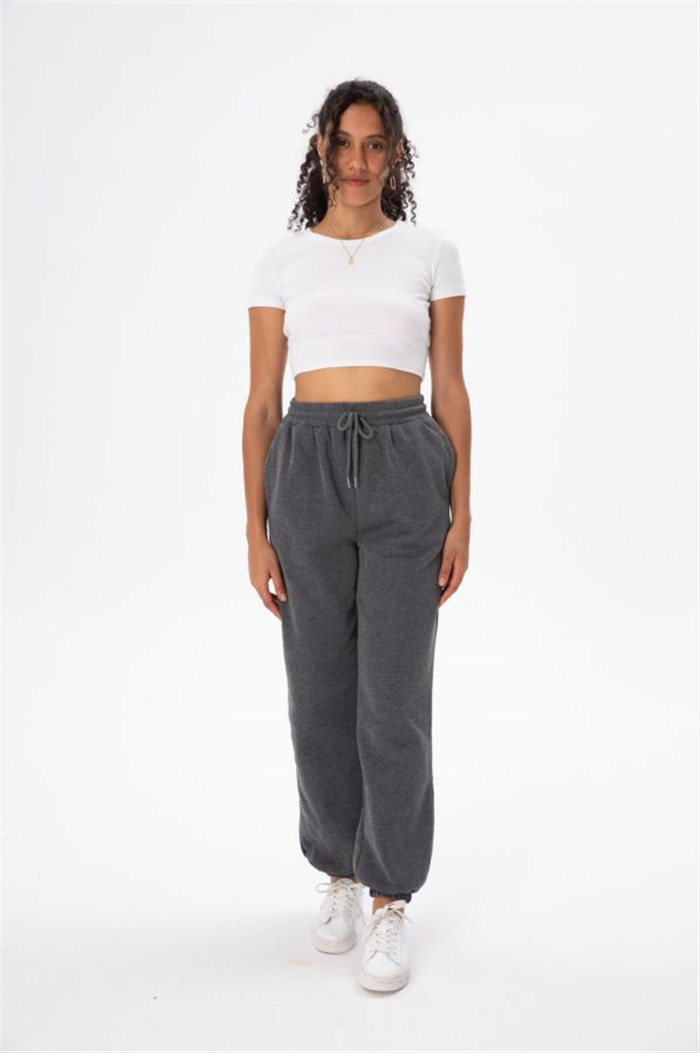 black high waisted wide leg trousers