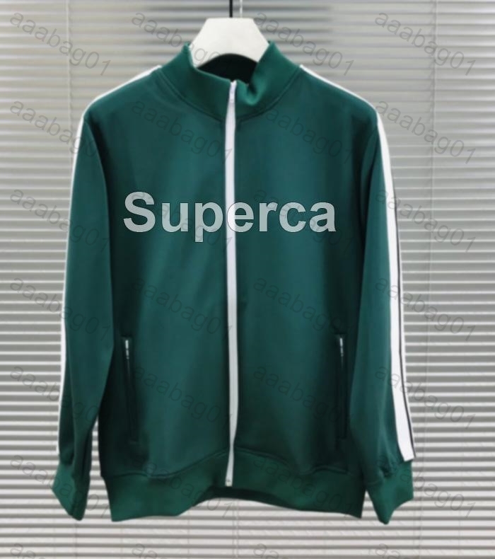 green sweat jacket