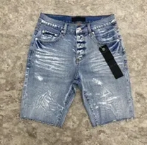 light blue denim shorts