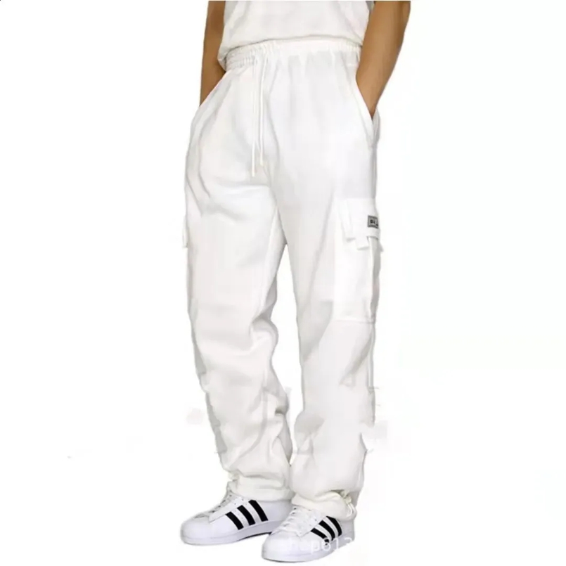 white cargo pants for men