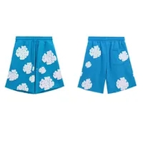 light blue short pants