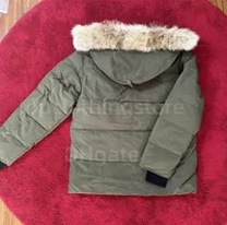 olive green puffer jacket fur hood