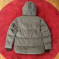 grey down jacket