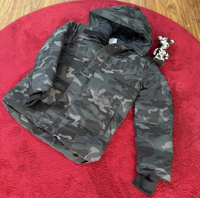 grey camo down jacket