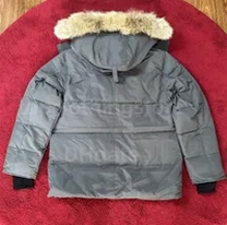 grey puffer jacket fur hood