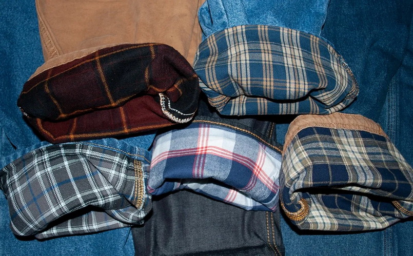 men pants flannel lined