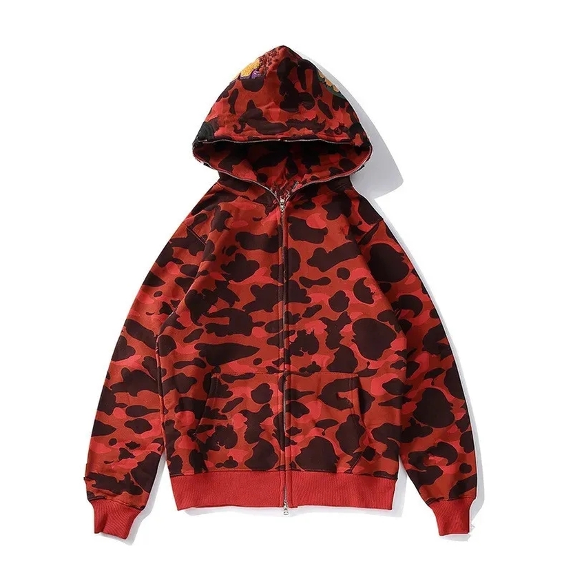 red camo hoodie