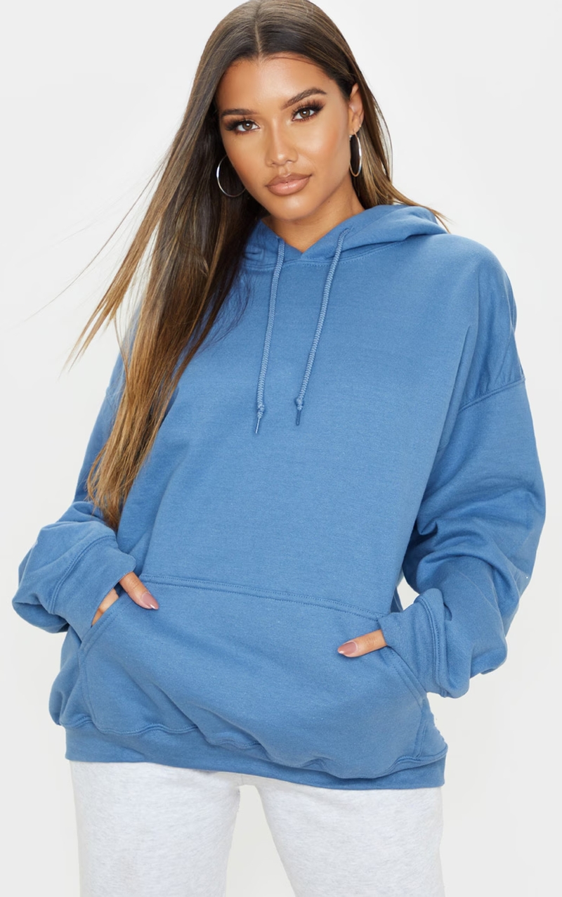 blue hoodie