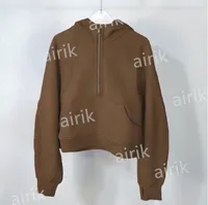 brown hoodie with zipper