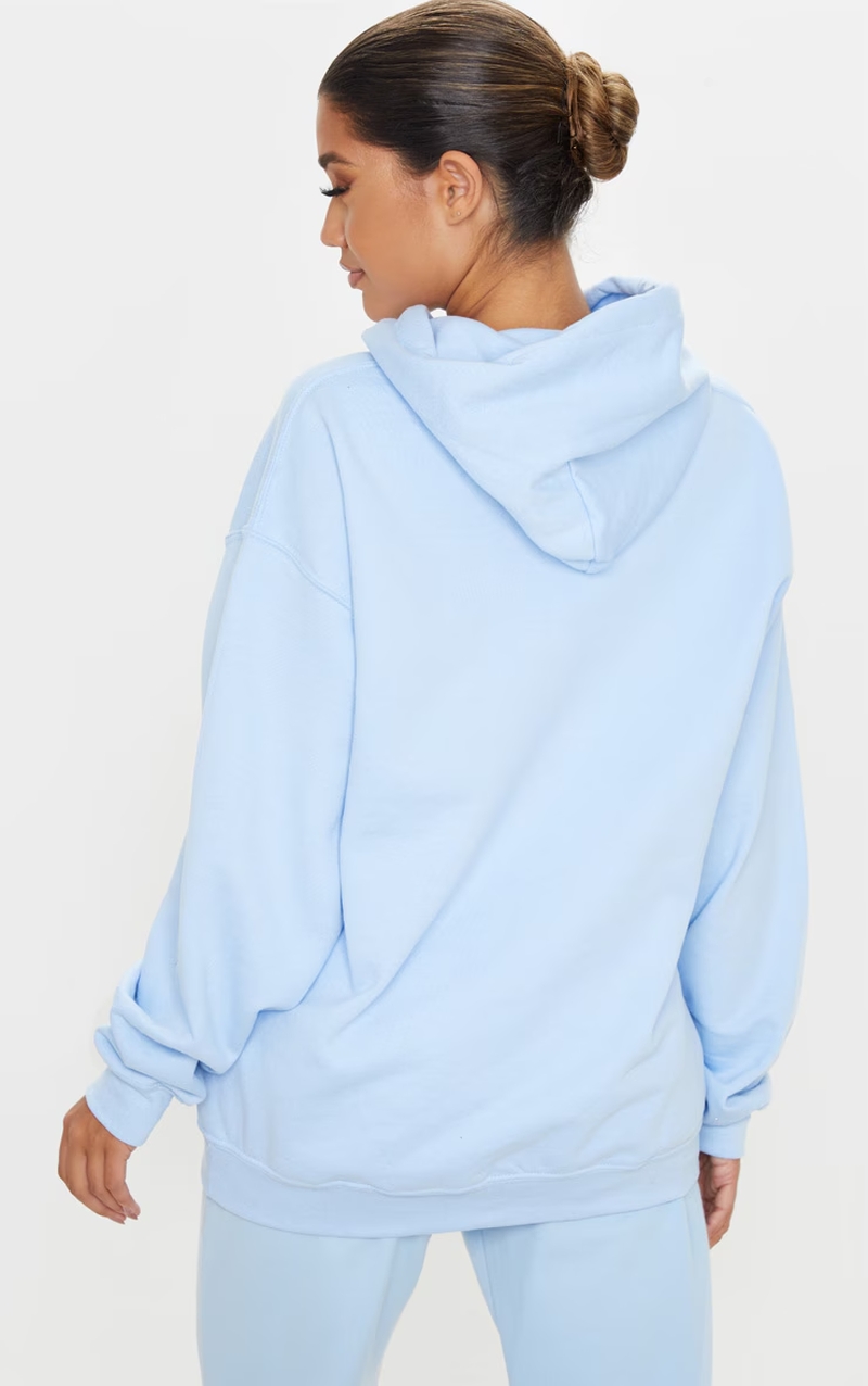 light blue hoodie