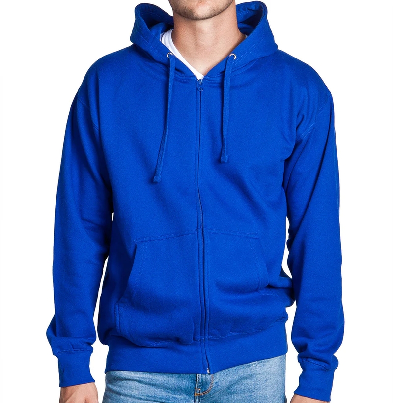 blue hoodie