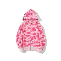 pink white hoodie