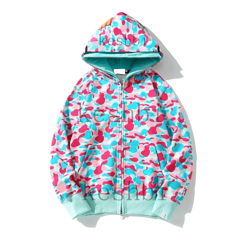 red and light blue hoodie