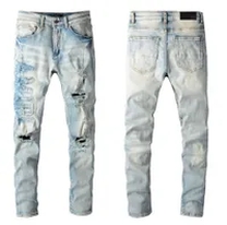 light blue ripped jeans