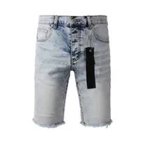 light blue denim shorts