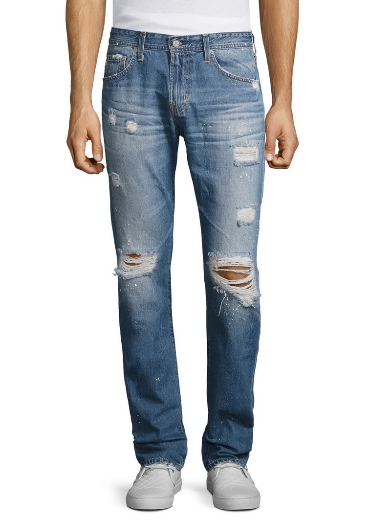 blue distressed jeans mens