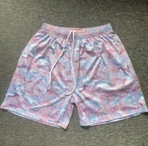 pink and blue shorts