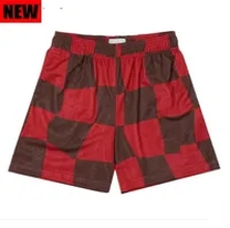 red and black shorts