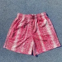 red and white shorts