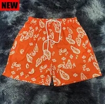 orange and white shorts