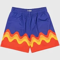 blue and orange shorts