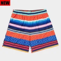 orange blue short pants