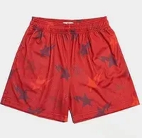 red short pants