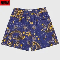 navy yellow short pants