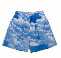 blue white short pants