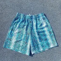 blue and white short pants