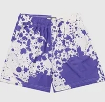 purple white shorts