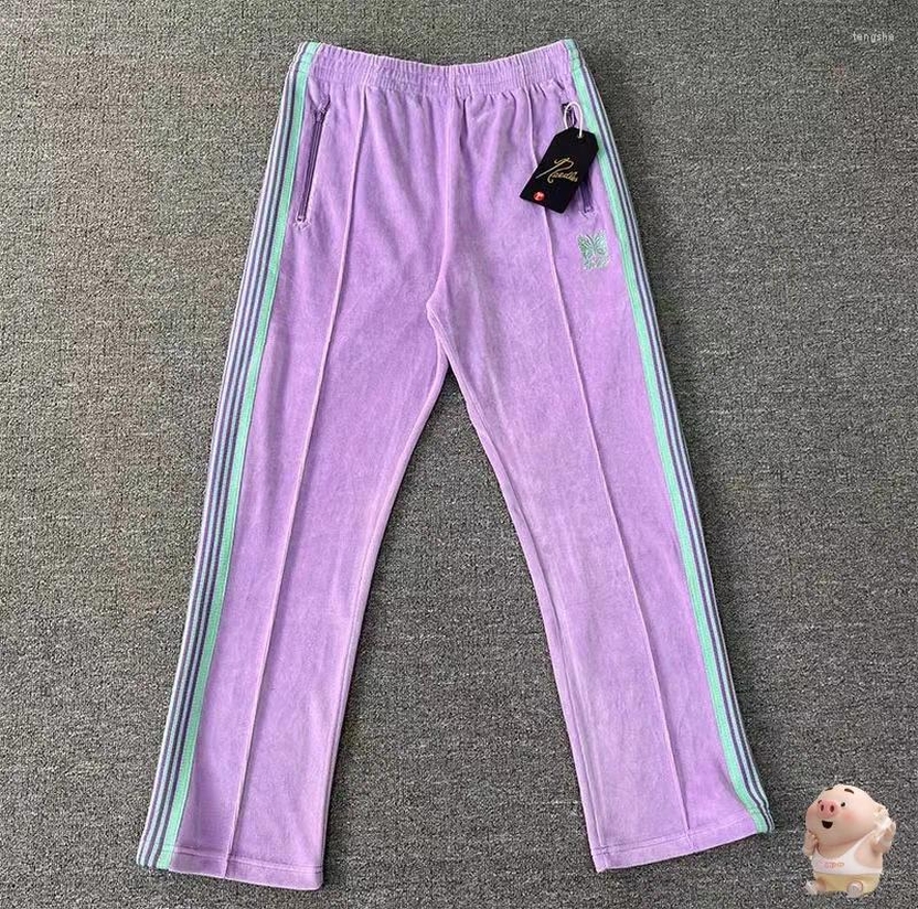 purple velvet pants