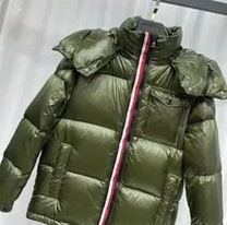 green puffer jacket