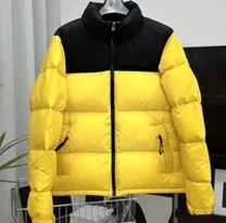 yellow puffer jacket