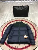 dark blue puffer jacket