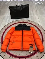 orange down jacket