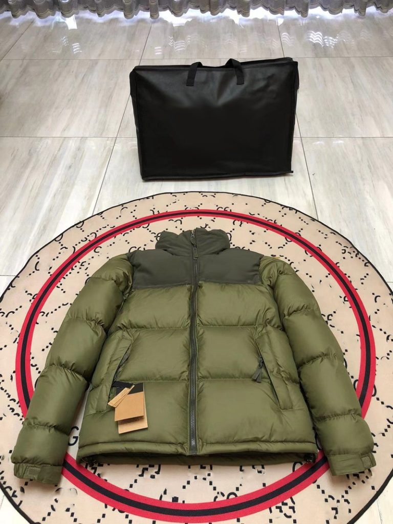 olive green down jacket