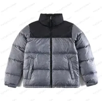 grey black puffer jacket