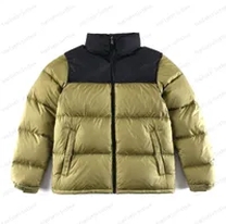 olive green black down jacket