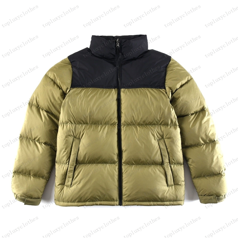 olive green down jacket