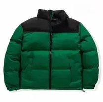 green puffer jacket