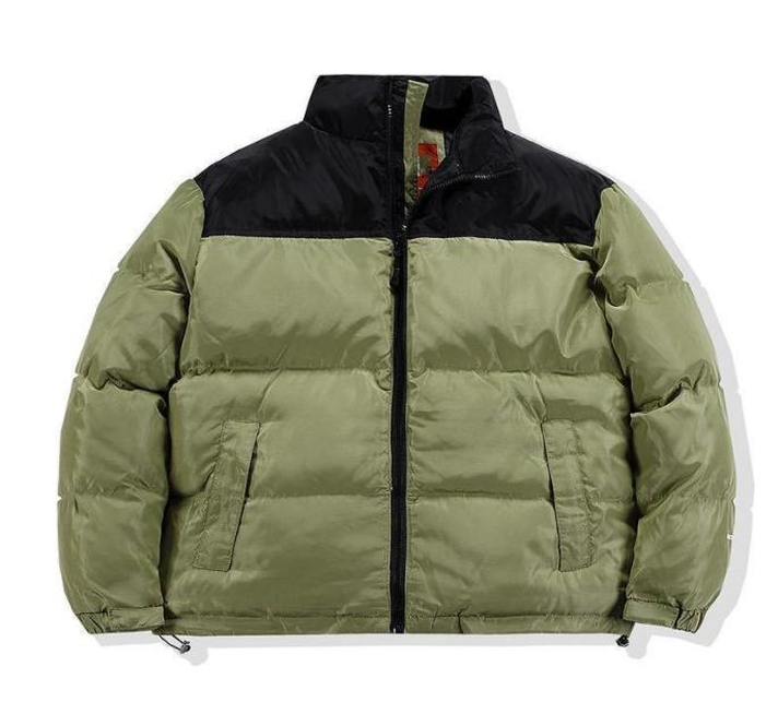 olive green down jacket