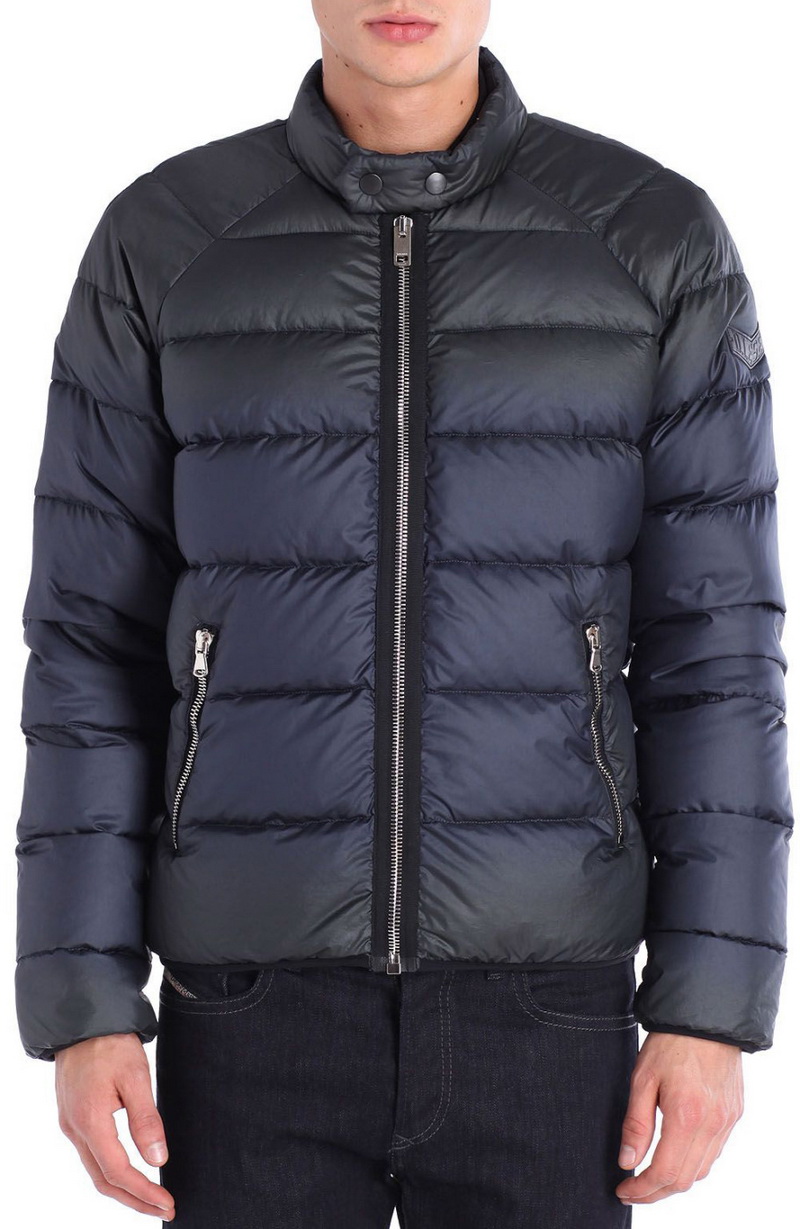 dark blue puffer jacket