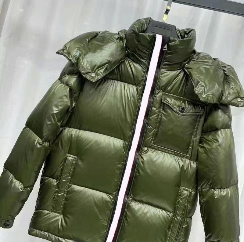 olive green zipper down jacket