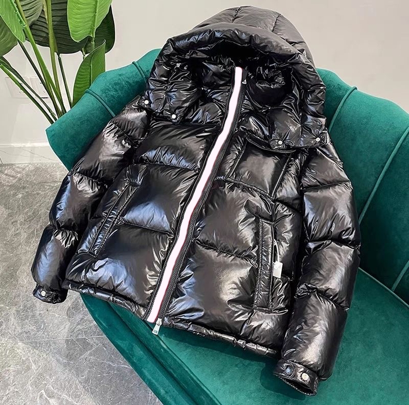 black zip up puffer jacket