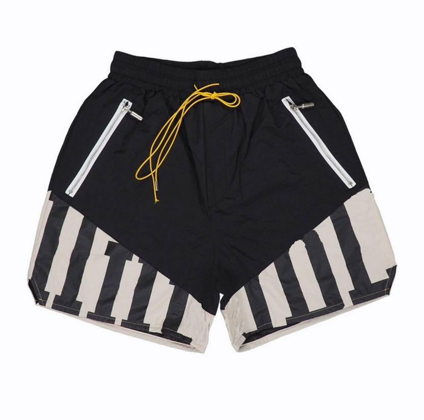 black striped shorts