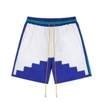 white and blue stairs shorts