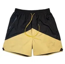 black yellow shorts